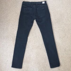 Black faded Hudson skinny jeans